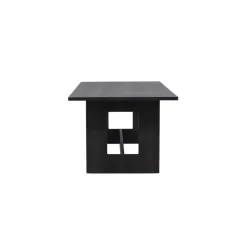 Eettafel Rechthoek - Zwart MDF - 235x100x75cm - Milly