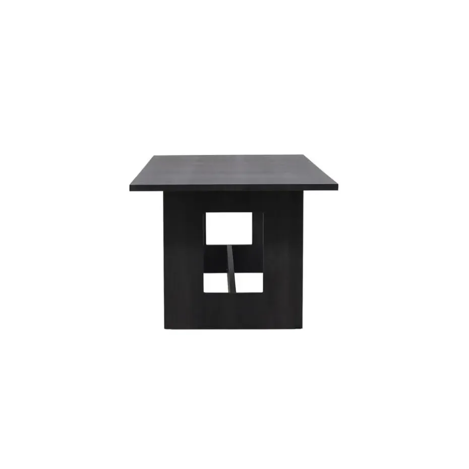 Eettafel Rechthoek - Zwart MDF - 235x100x75cm - Milly