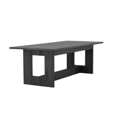 Eettafel Rechthoek - Zwart MDF - 235x100x75cm - Milly