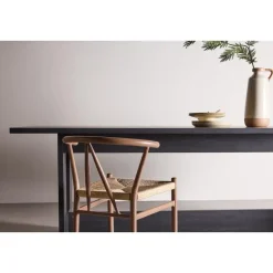 Eettafel Rechthoek - Zwart MDF - 235x100x75cm - Milly