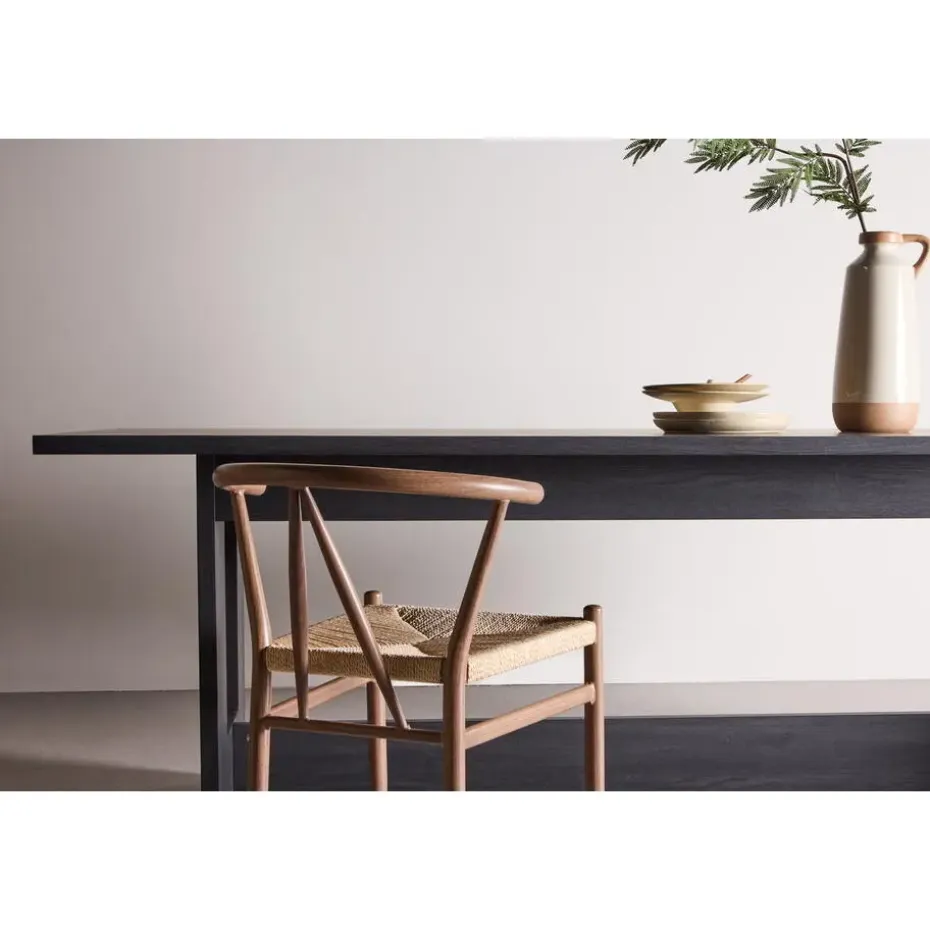 Eettafel Rechthoek - Zwart MDF - 235x100x75cm - Milly