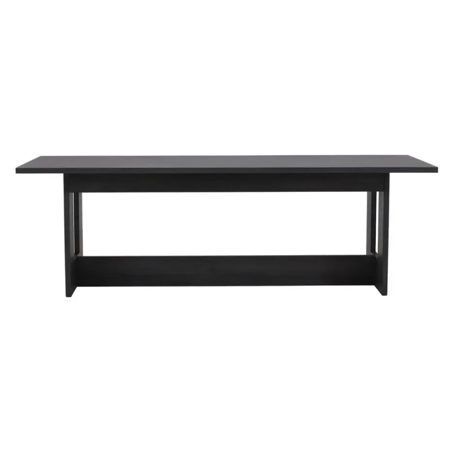 Eettafel Rechthoek - Zwart MDF - 235x100x75cm - Milly