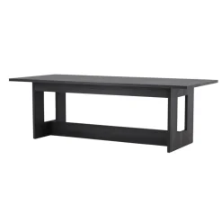 Eettafel Rechthoek - Zwart MDF - 235x100x75cm - Milly