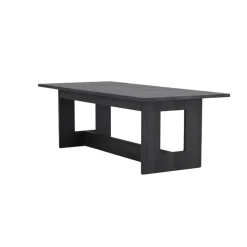 Eettafel Rechthoek - Zwart MDF - 235x100x75cm - Milly