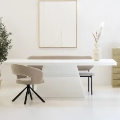 Eettafel Rechthoek 160cm - Wit Eco Composiet - Acryl Coating - Avia