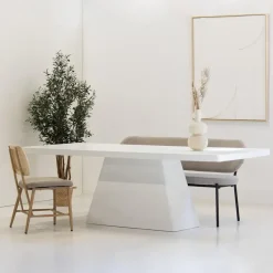 Eettafel Rechthoek 160cm - Wit Eco Composiet - Acryl Coating - Avia