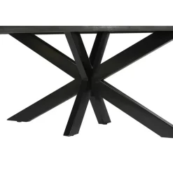Eettafel Rechthoek 180cm - Zwart Mangohout - 2-4 personen - Norris