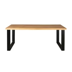 Eettafel Rechthoek Mangohout - U-Poot - 220x100x76cm - Denver