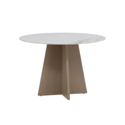 Eettafel Rond - Beige Steen - 110x110x75cm - Bootcut