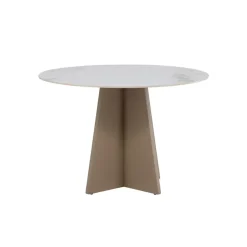 Eettafel Rond - Beige Steen - 110x110x75cm - Bootcut