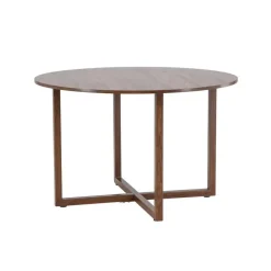Eettafel Rond - Walnoot MDF - 120x120x75cm - Durango