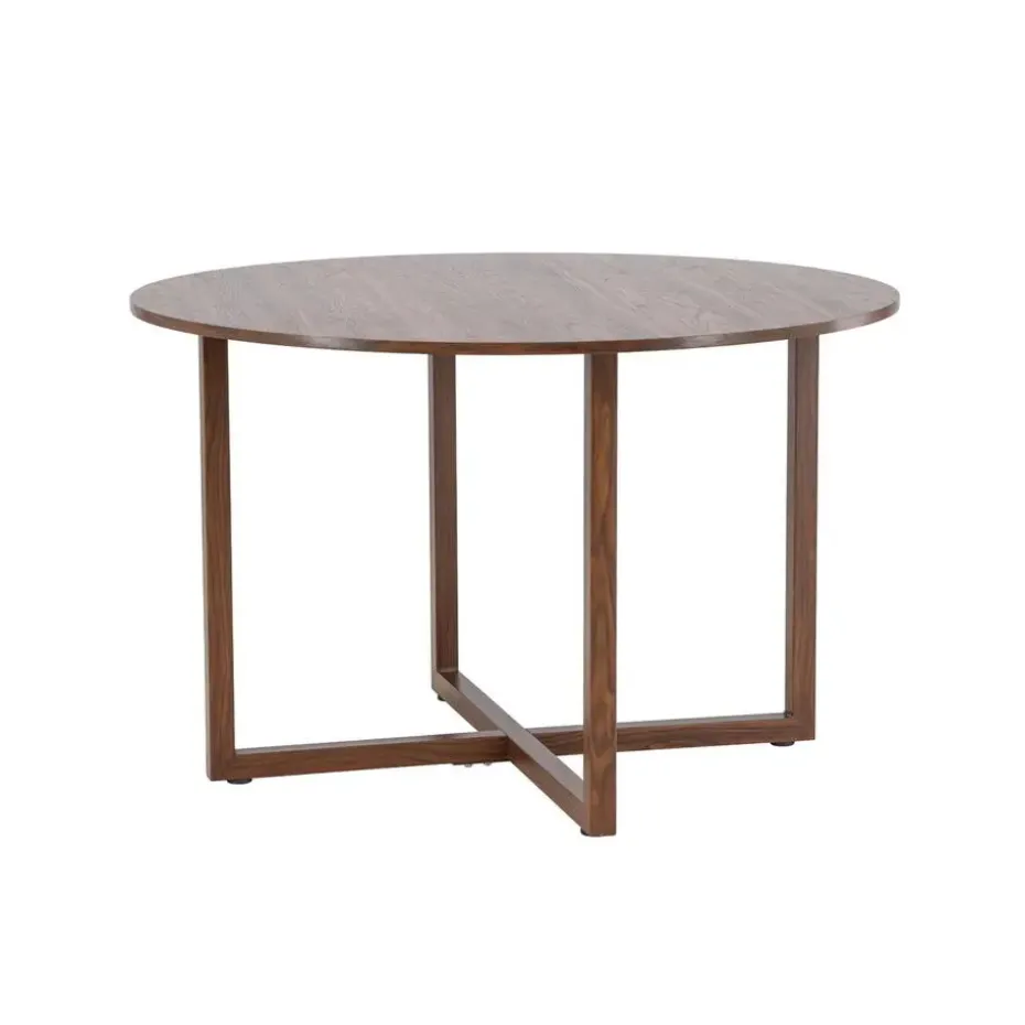 Eettafel Rond - Walnoot MDF - 120x120x75cm - Durango