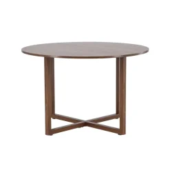 Eettafel Rond - Walnoot MDF - 120x120x75cm - Durango