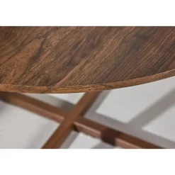 Eettafel Rond - Walnoot MDF - 120x120x75cm - Durango