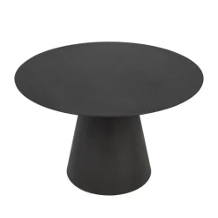 Eettafel Rond - Zwart - 120x120x75cm - 2-4 Personen - Fynn