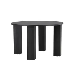 Eettafel Rond - Zwart - 120x120x75cm - Juno