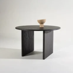 Eettafel Rond - Zwart MDF - 120x120x75cm - Björholmen