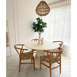 Eettafel Rond 120cm - Beige - Betonlook - Eettafel Sep