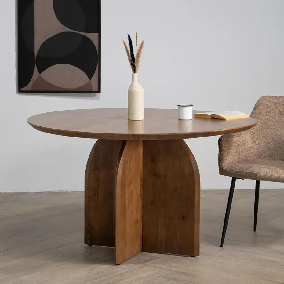Eettafel Rond Ø130cm - Bruin Acaciahout - Danae