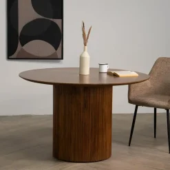 Eettafel Rond Ø120cm - Bruin Mangohout - Jaime