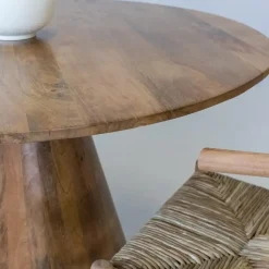 Eettafel Rond 120cm - Naturel Mangohout - 2-4 Personen - Sep