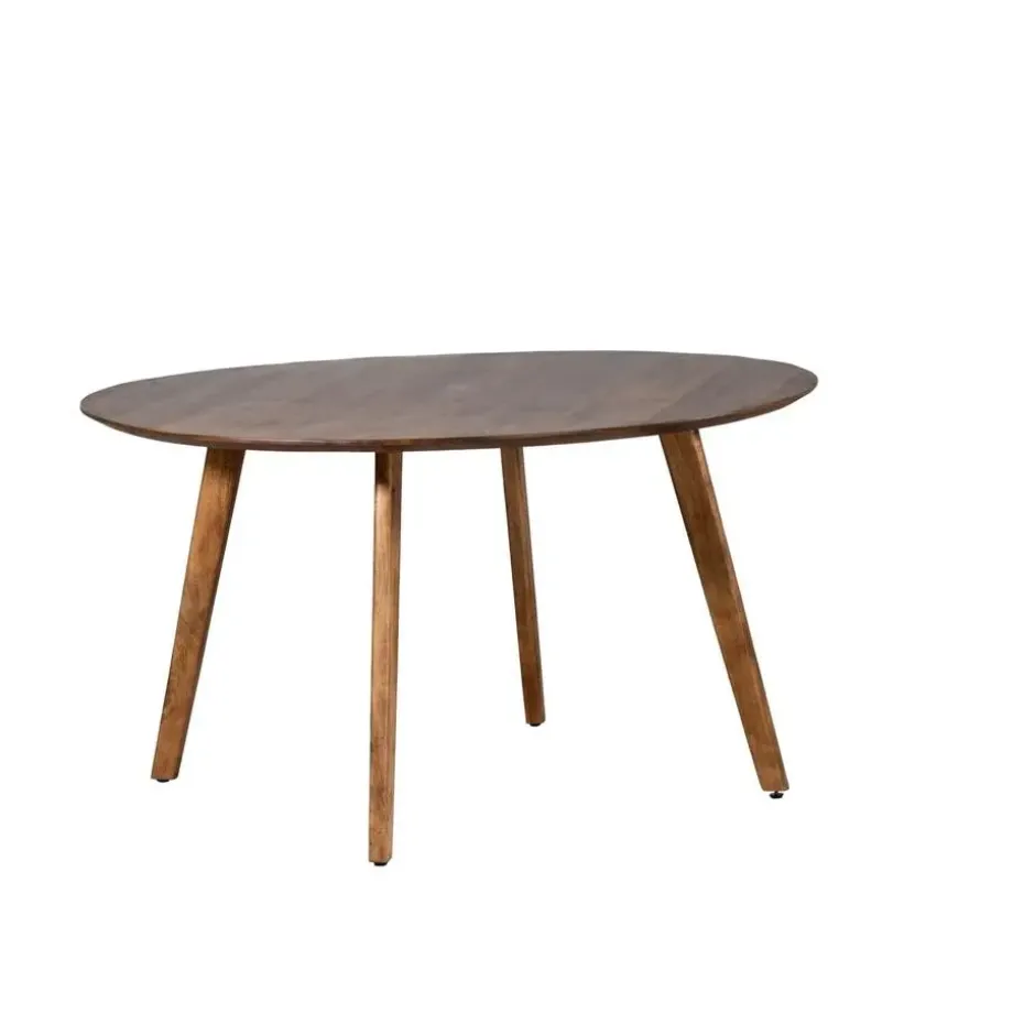 Eettafel Rond 130cm - Naturel - Mangohout - Tafel Oslo