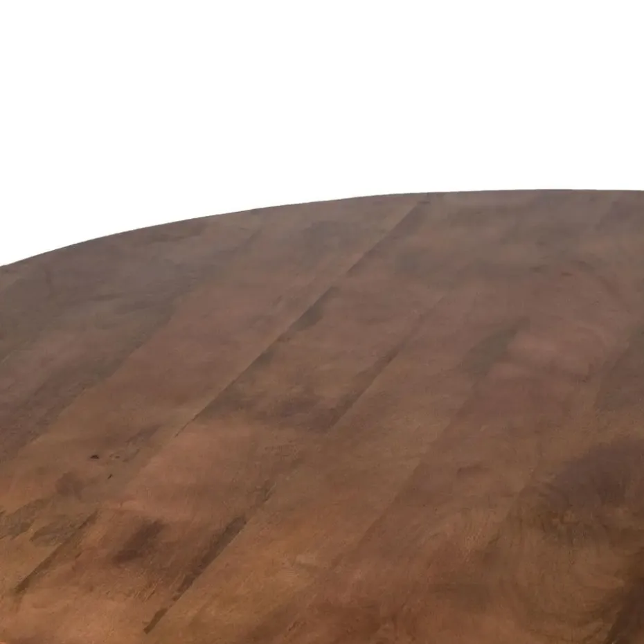 Eettafel Rond 130cm - Naturel - Mangohout - Tafel Oslo