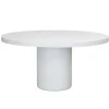 Eettafel Rond 120cm - Wit Eco Composiet - Betonlook - Eden
