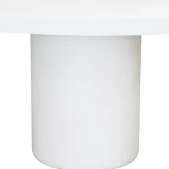 Eettafel Rond 120cm - Wit Eco Composiet - Betonlook - Eden