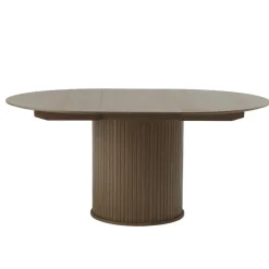 Eettafel Rond Donkerbruin - Uitschuifbaar - Ø120-167cm - Nola