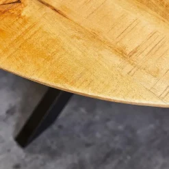 Eettafel Rond Naturel Hout - 130x130x77cm - Arlington