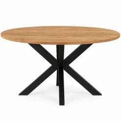 Eettafel Rond Naturel Hout - 140x140x77cm - Arlington