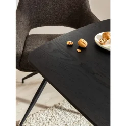 Eettafel Suzanne - zwart - 200x90 cm