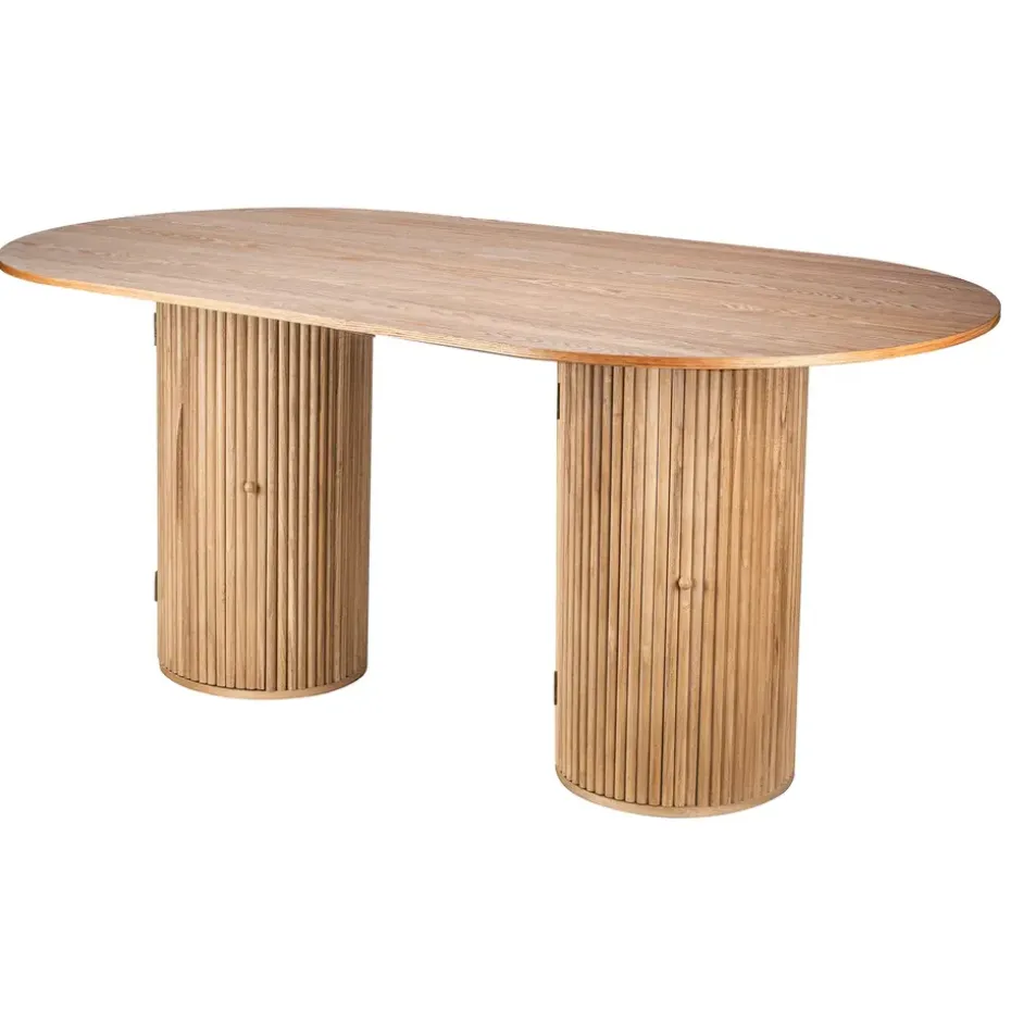 Eettafel voor 6 personen van massief grenen D120