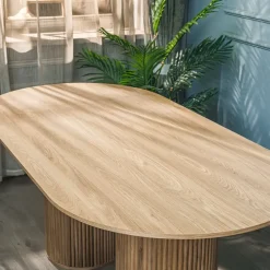 Eettafel voor 6 personen van massief grenen D120