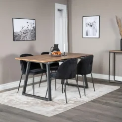 Eettafel Walnoot Hout Uitschuifbaar - 160x85x75cm - Inca