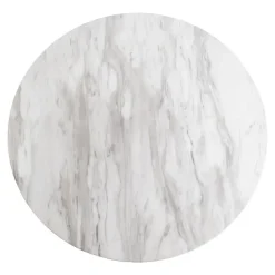 Eettafel Wit Ø110cm - Gouden Onderstel - Bolzano