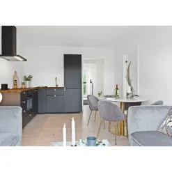 Eettafel Wit Ø110cm - Gouden Onderstel - Bolzano