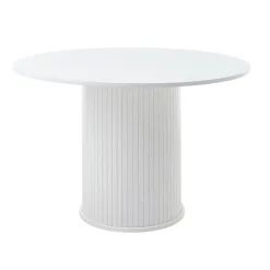 Eettafel Wit Eikenhout - Rond - Ø120x75cm - Nola