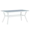 Eettafel Wit Grijs Glas - 160x90x74cm - Virya