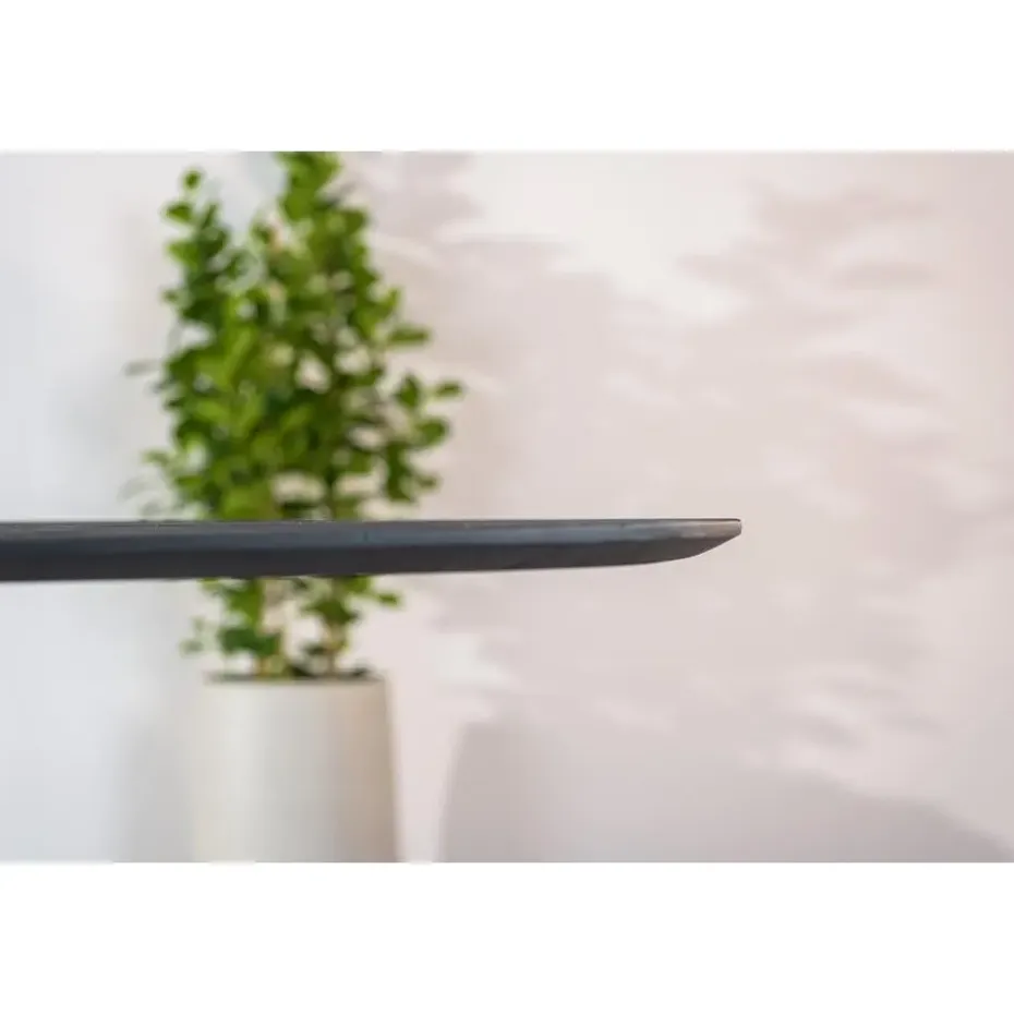 Eettafel Zwart Acaciahout - Ovaal - 240x110x76cm - Langford