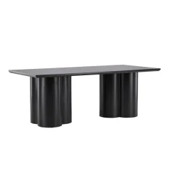 Eettafel Zwart 210cm - Fineer - 6-8 Personen - Tafel Olivia