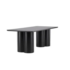 Eettafel Zwart 210cm - Fineer - 6-8 Personen - Tafel Olivia