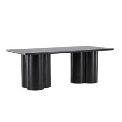 Eettafel Zwart 210cm - Fineer - 6-8 Personen - Tafel Olivia