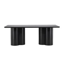 Eettafel Zwart 210cm - Fineer - 6-8 Personen - Tafel Olivia