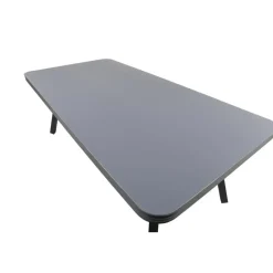 Eettafel Zwart Grijs Glas - 200x100x74cm - Virya