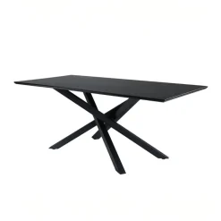 Eettafel Zwart Hout - 180x90x75cm - Piazza