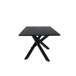 Eettafel Zwart Hout - 180x90x75cm - Piazza