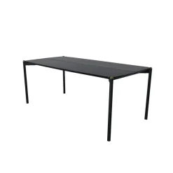 Eettafel Zwart Hout - 190x90x75cm - Pelle
