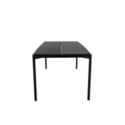 Eettafel Zwart Hout - 190x90x75cm - Pelle